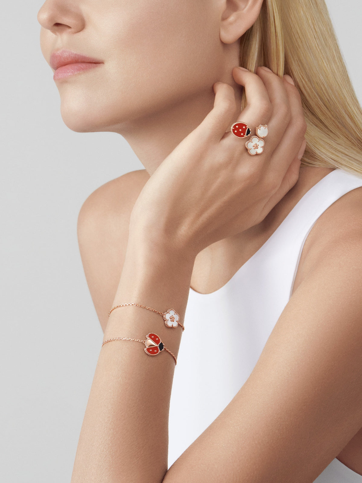 Lucky Spring Plum Blossom 18K Gold Bracelet