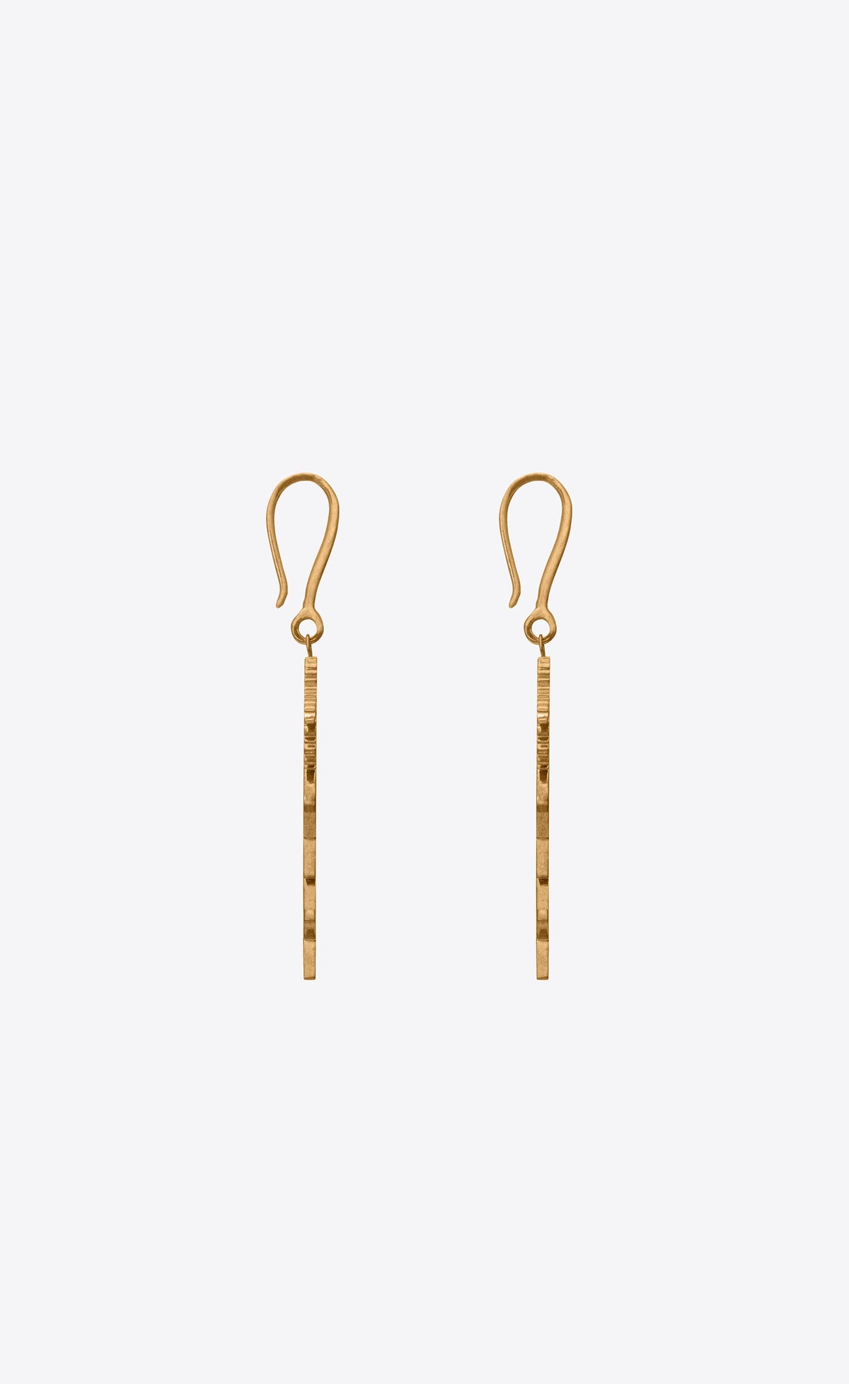 YSL Monogram Palmier Statement 18K Gold Earrings