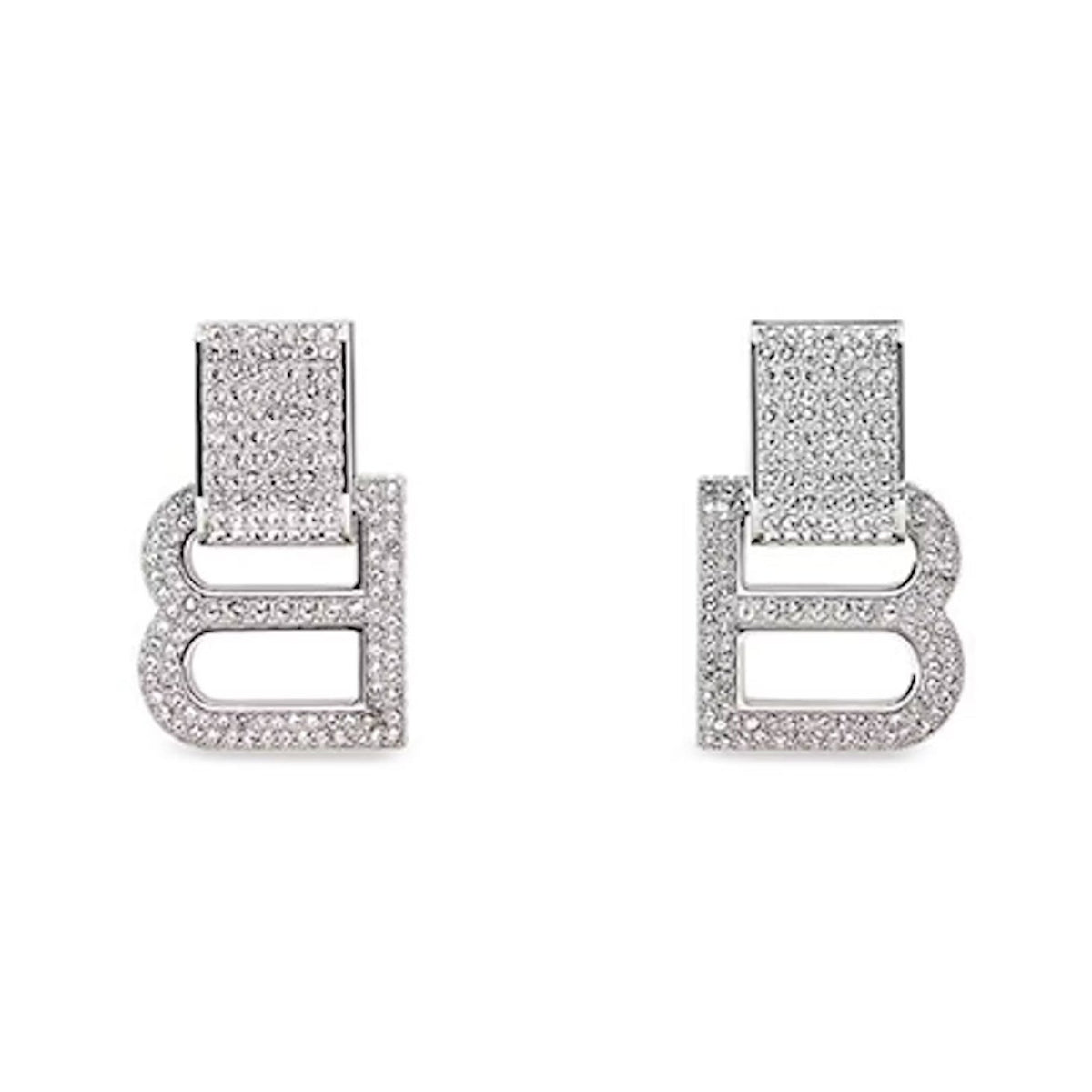 Balenciaga Hourglass Diamond 18K Gold Earrings