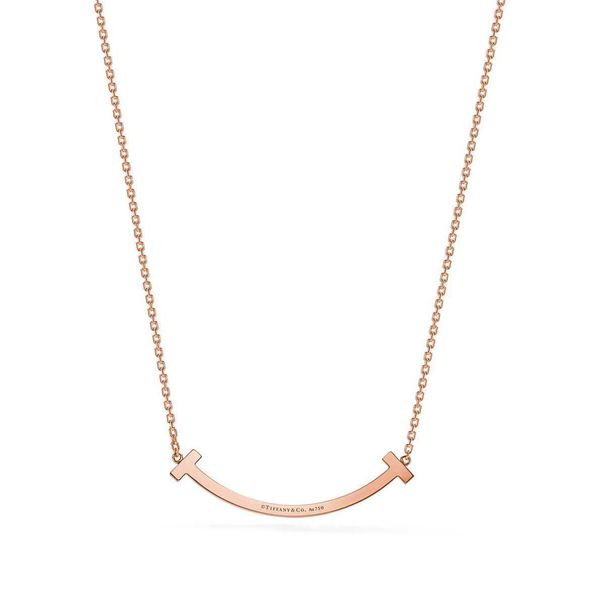Tiffany Medium Diamond Pendant 18K Gold Necklace