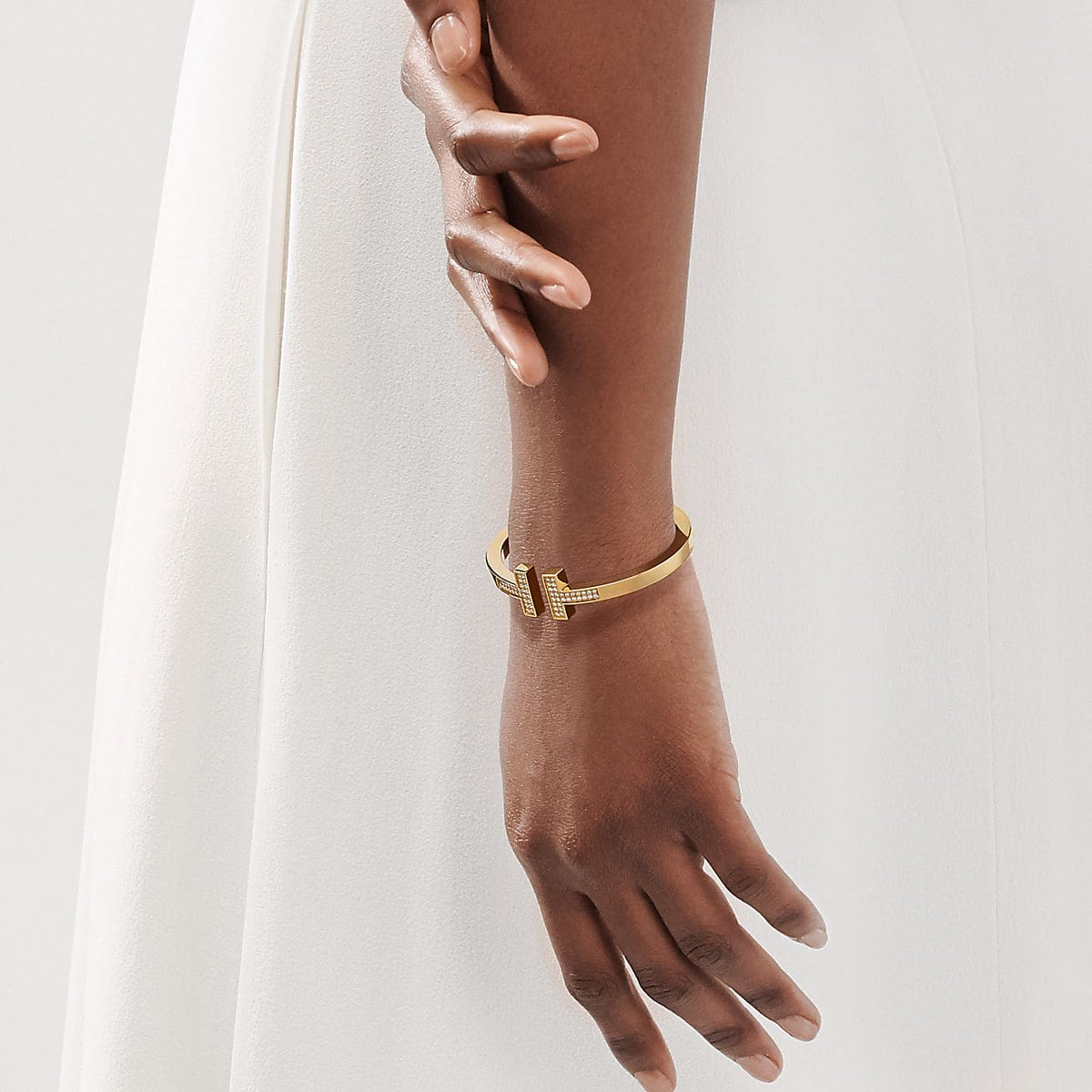 Tiffany Diamond Square 18K Gold Bracelet