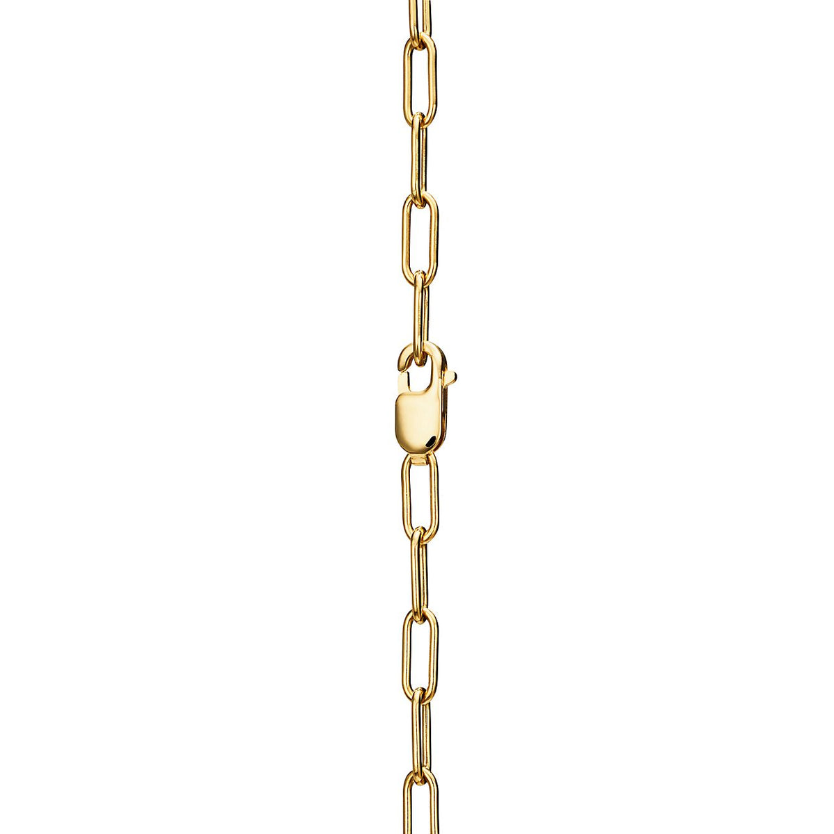 Tiffany Lock Pendant Pave Diamonds 18K Gold Necklace