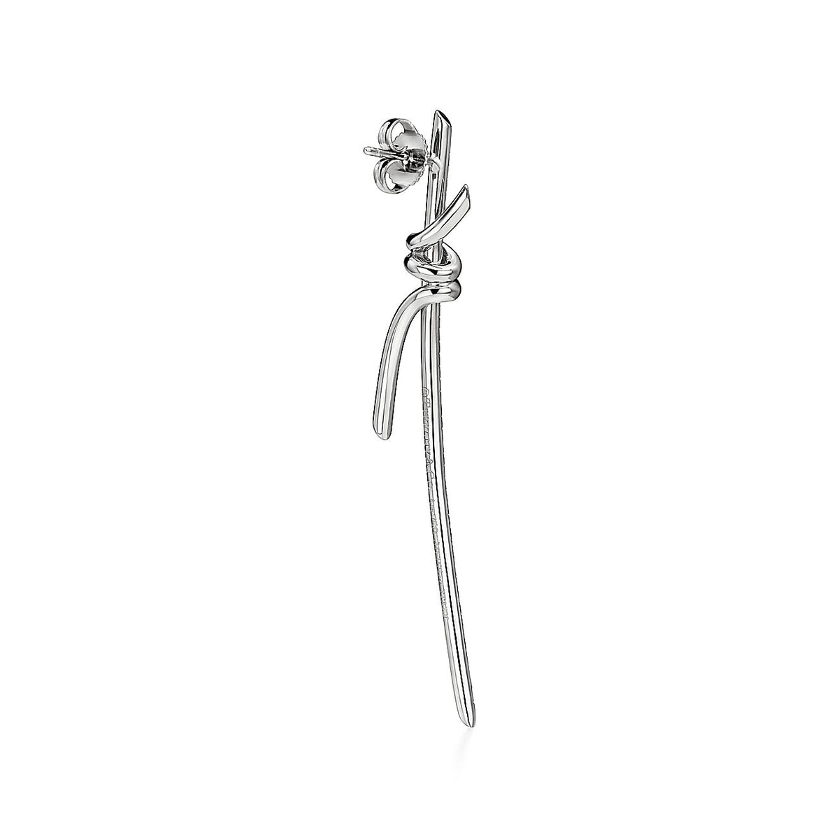 Tiffany Knot Drop Diamonds 18K Gold Earrings