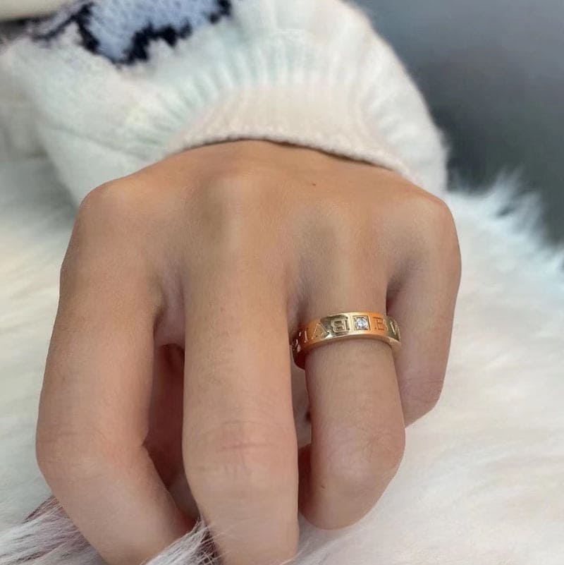 Bvlgari Diamond 18K Yellow Gold Ring