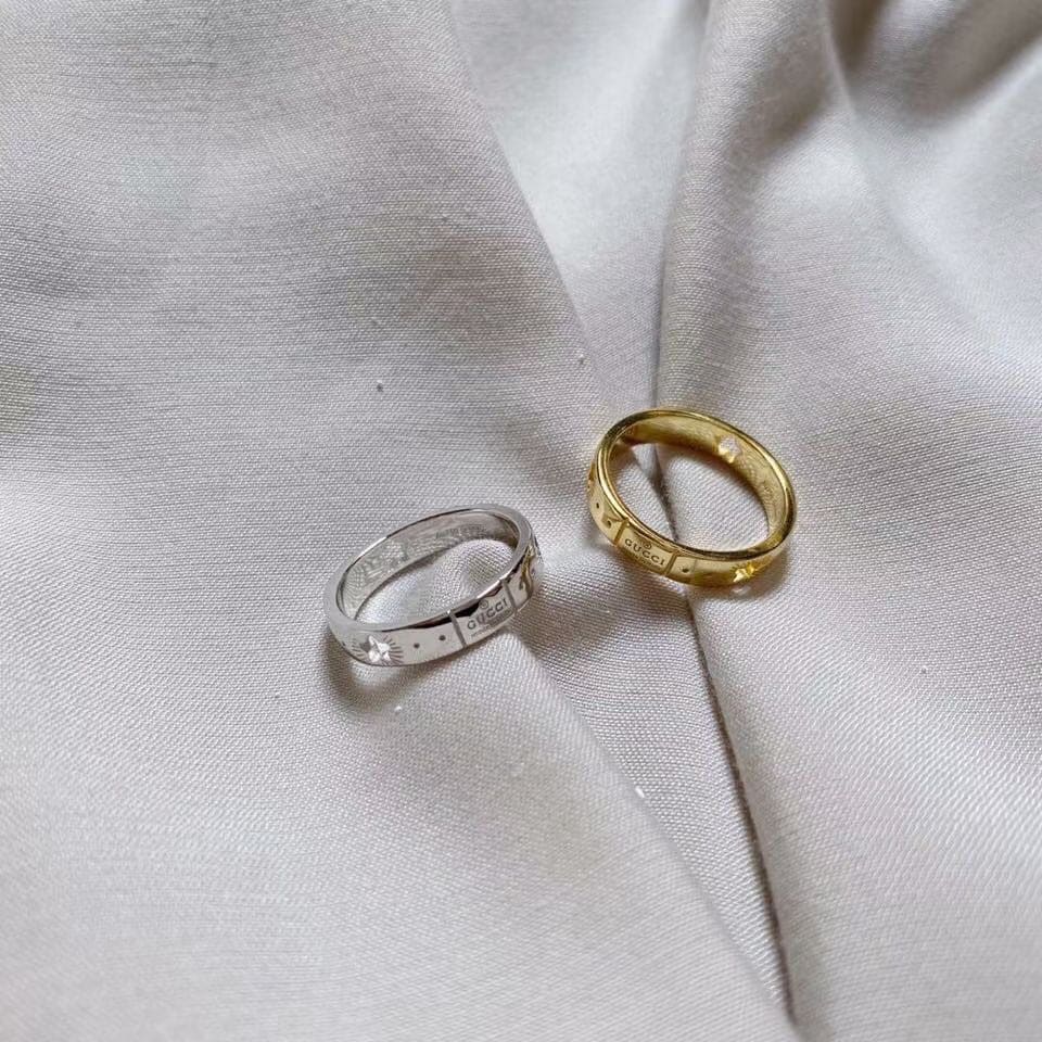 Gucci Double 18K White Gold Ring