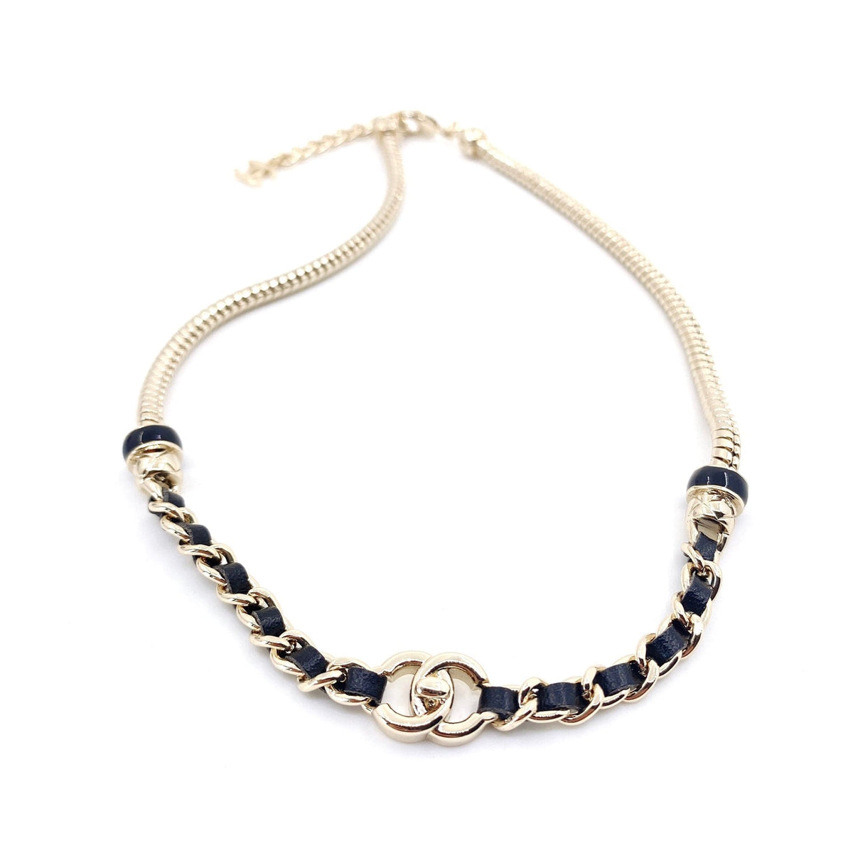 Chanel Rhinestone 18K Gold Necklace