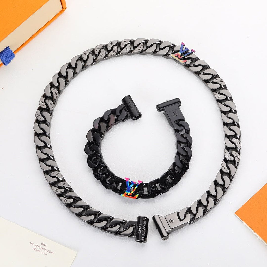 Louis Vuitton Rainbow Chain Link 18K Gold Necklace