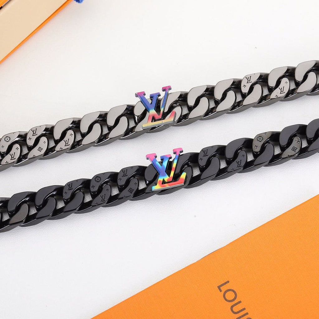 Louis Vuitton Rainbow Chain Link 18K Gold Necklace