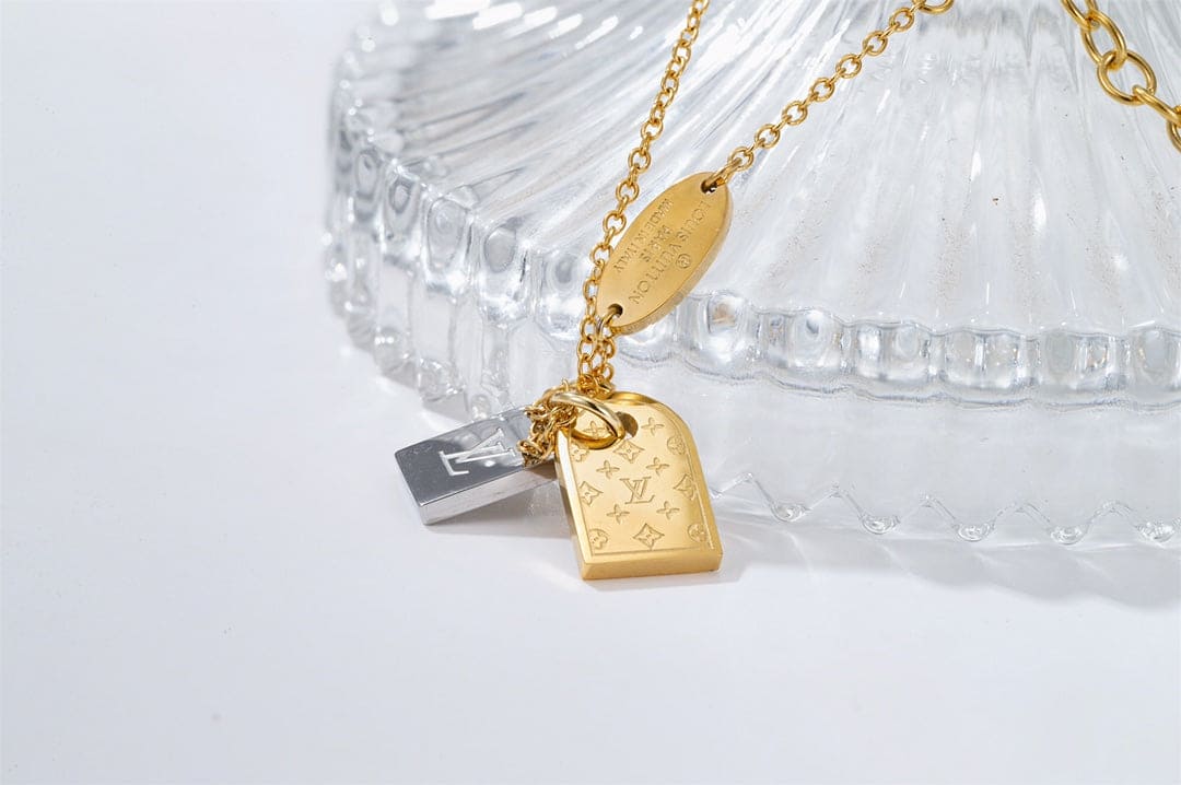 Louis Vuitton Nanogram 18K Gold Necklace