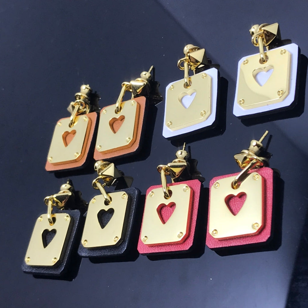 Hermes As De Celine Black 18K Gold Earrings