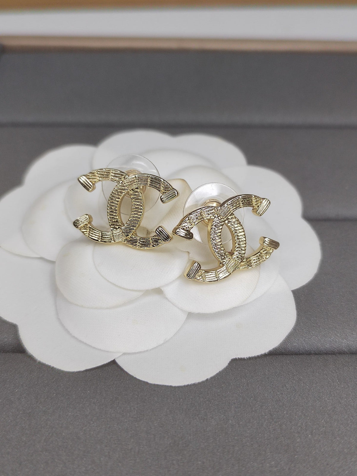 Chanel Classic 18K Gold Earrings