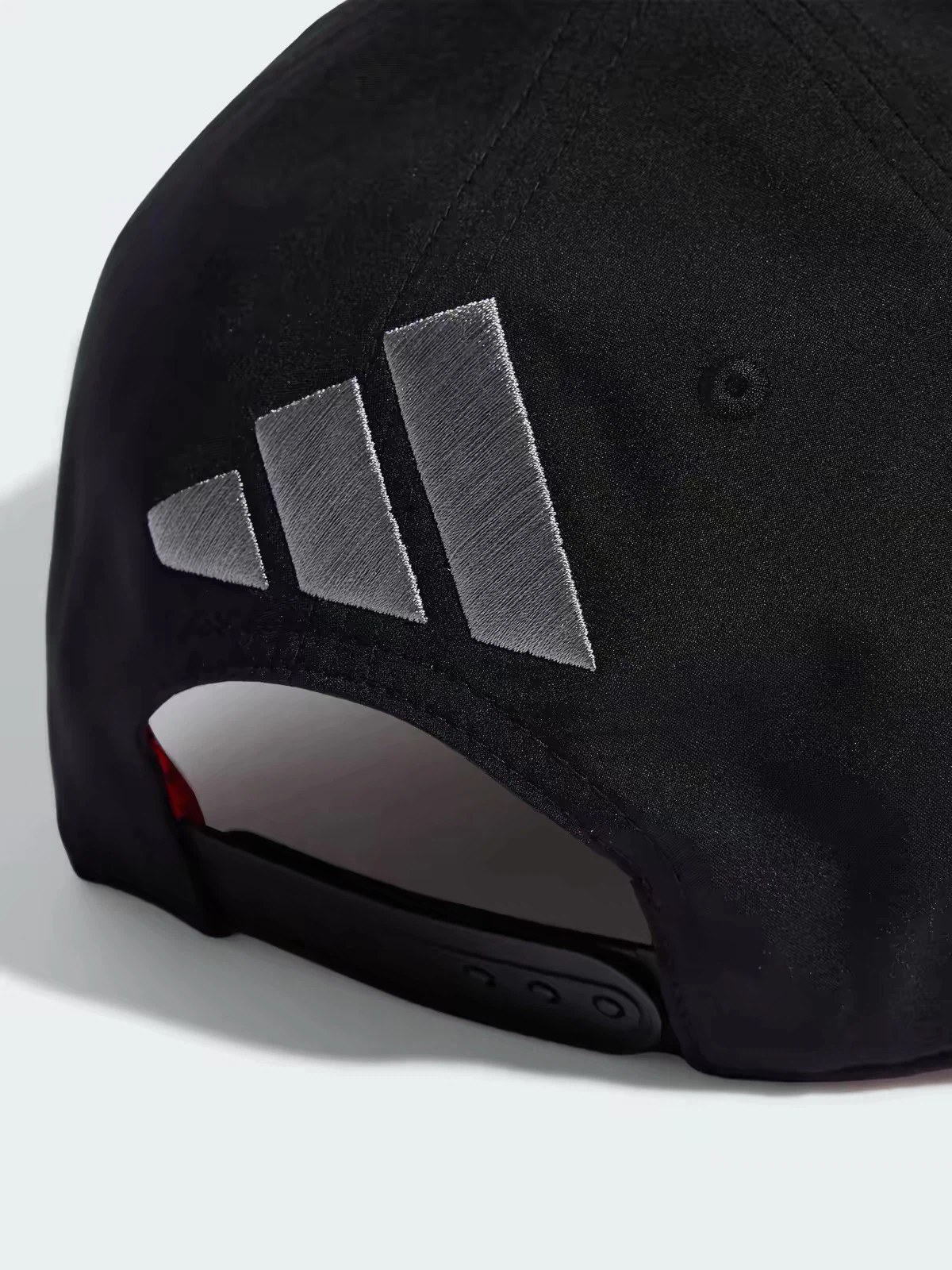 Black Racing Baseball Cap, Silver Embroidered Adjustable Snapback Hat