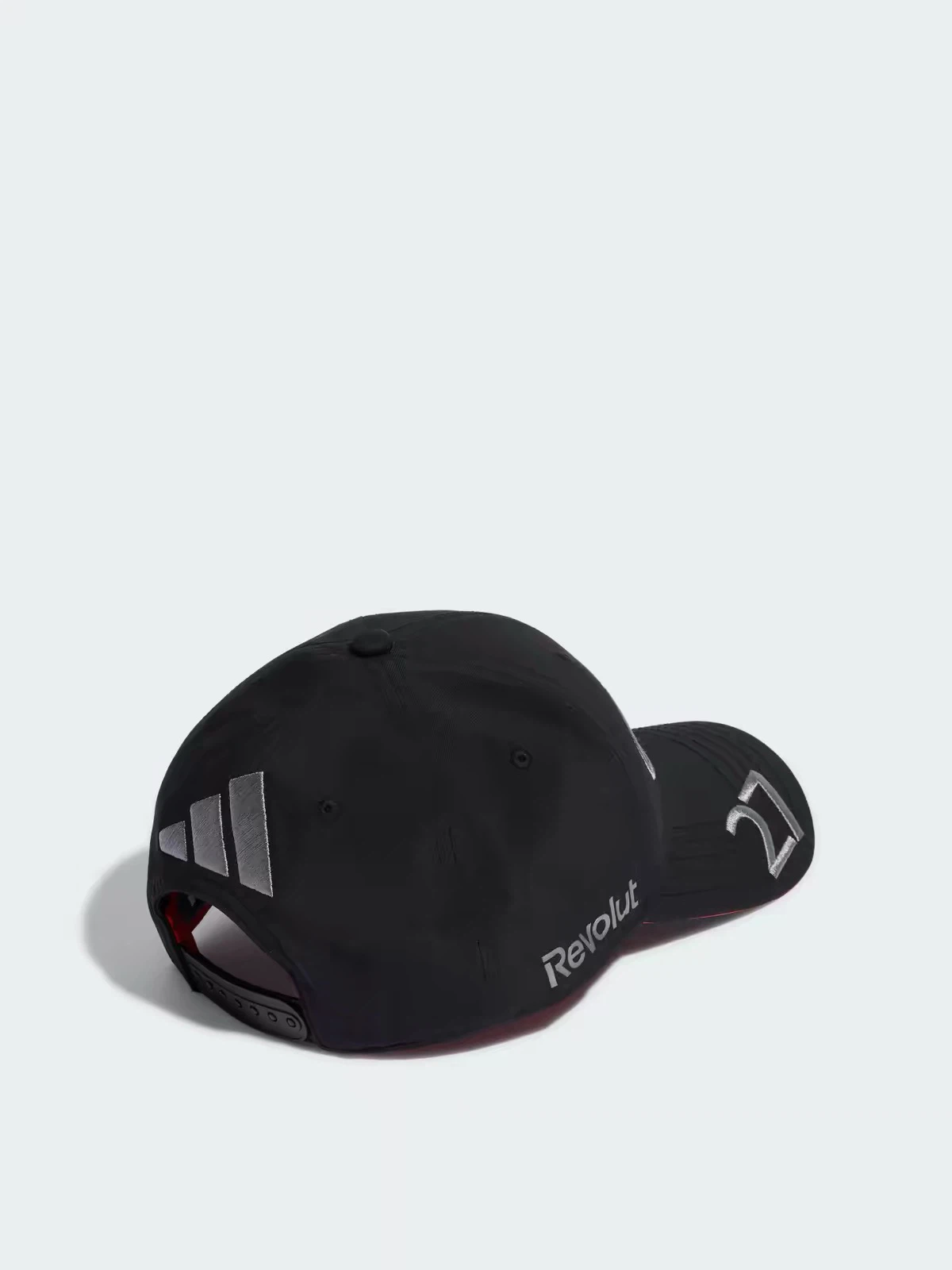 Black Racing Baseball Cap, Silver Embroidered Adjustable Snapback Hat