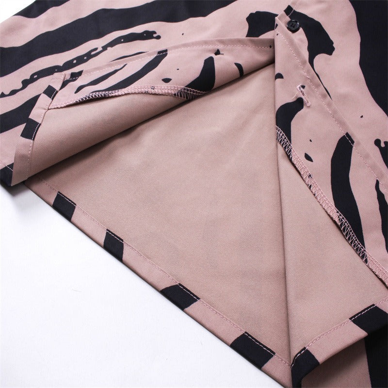 Rhude T-shirt Zebra Letter Embroidery Casual Short Sleeve Shirt, Shorts