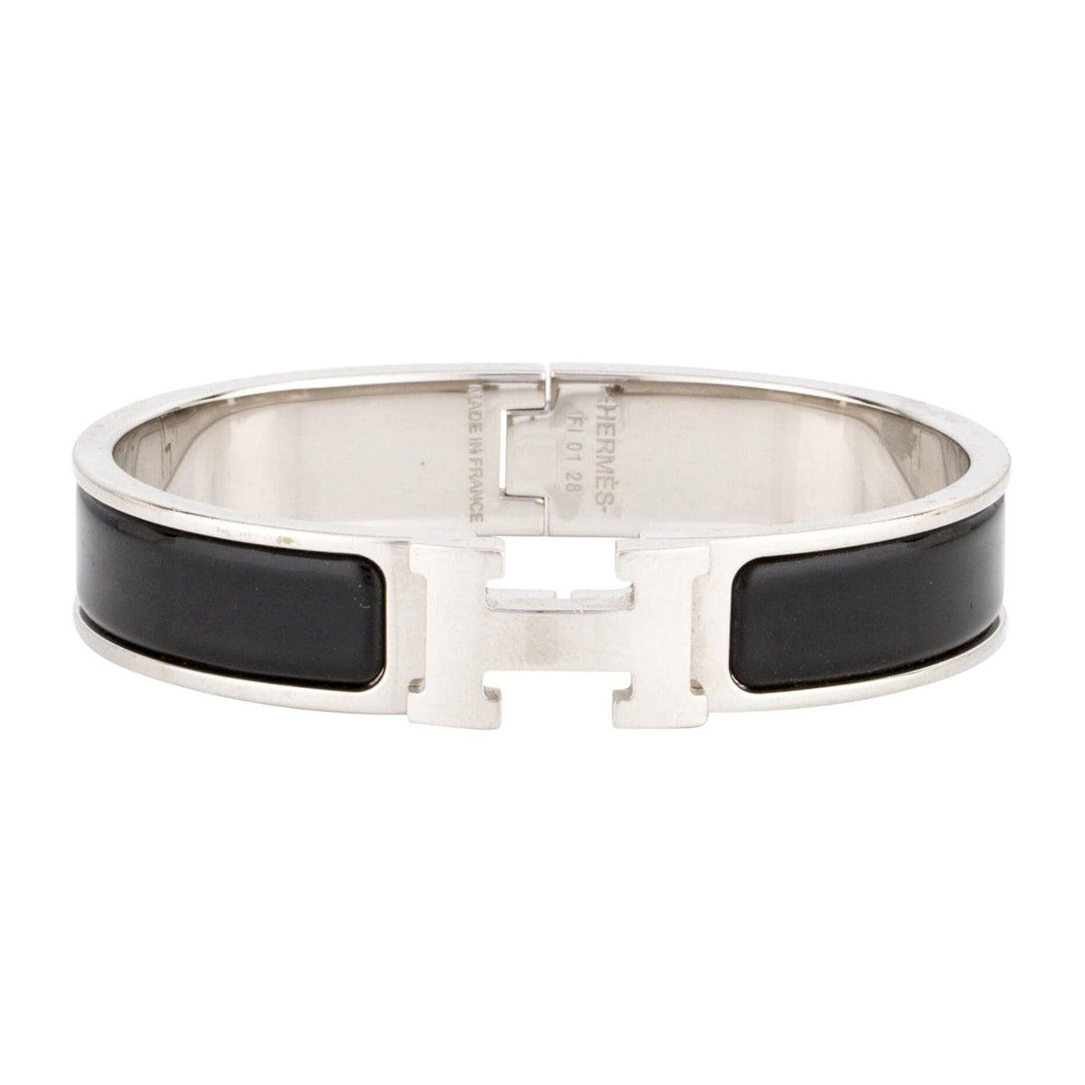 Hermes Clic Black 18K Gold Bracelet