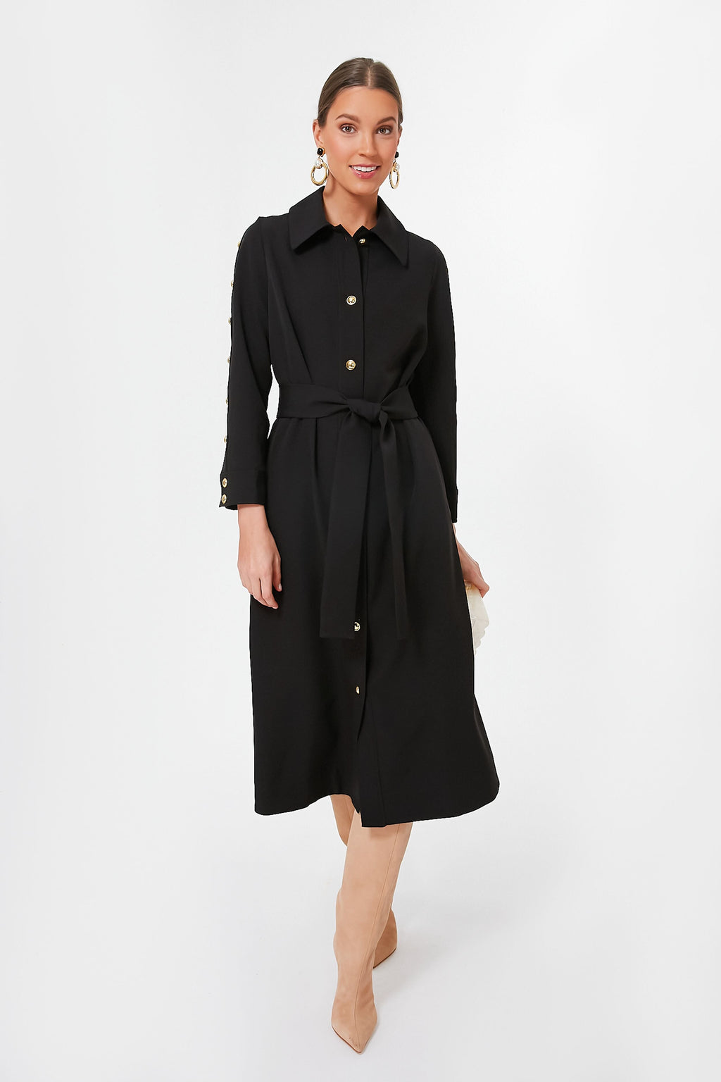 Black Belted Sarah Dress