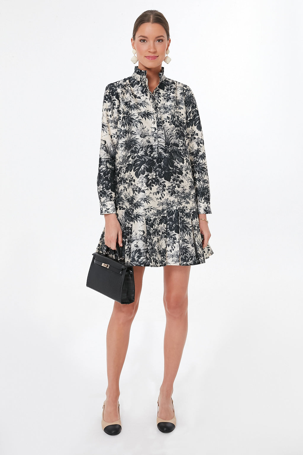 Noir Cypress Toile Tate Dress