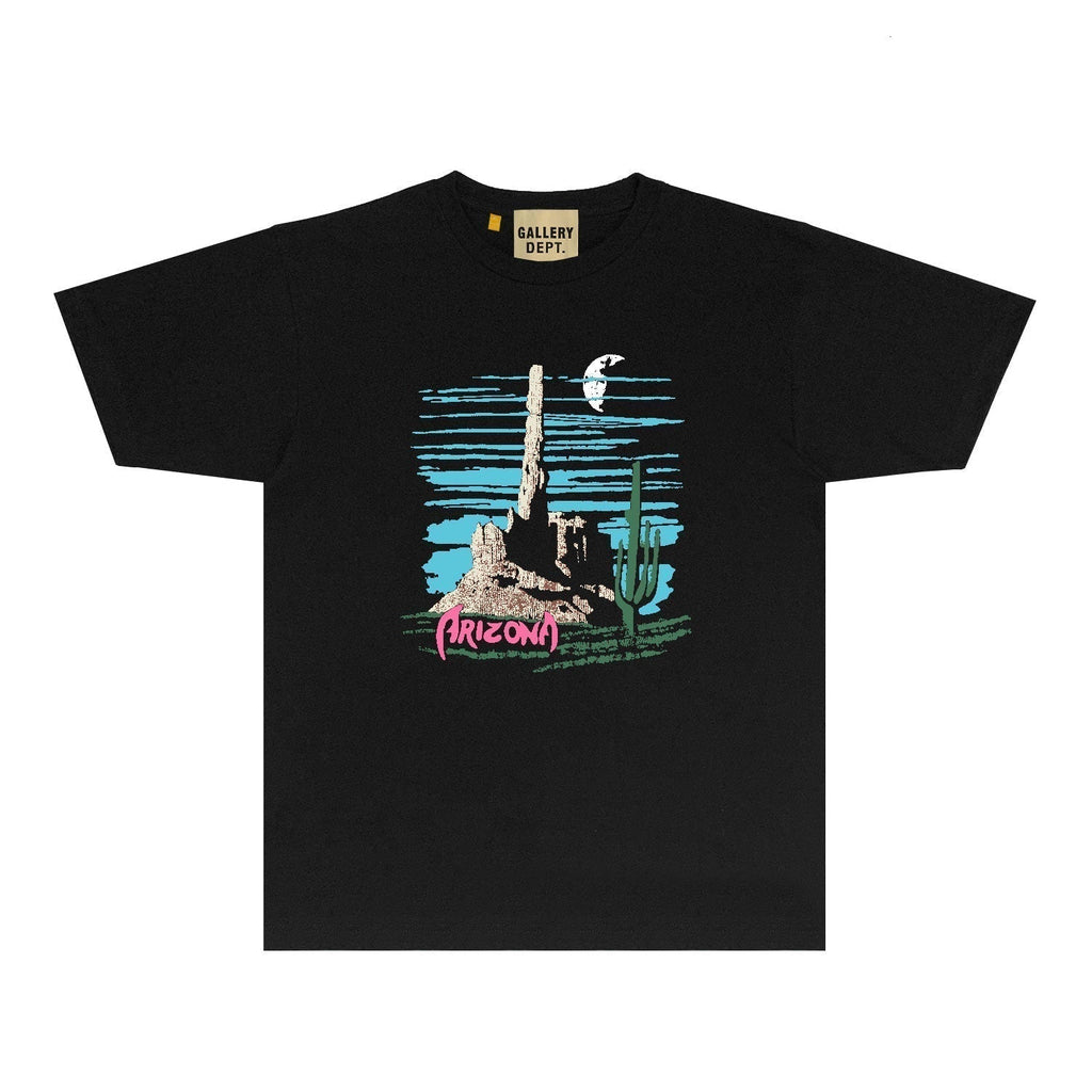 Gallery Dept T Shirt Retro Printed Loose Short-Sleeved Shirt