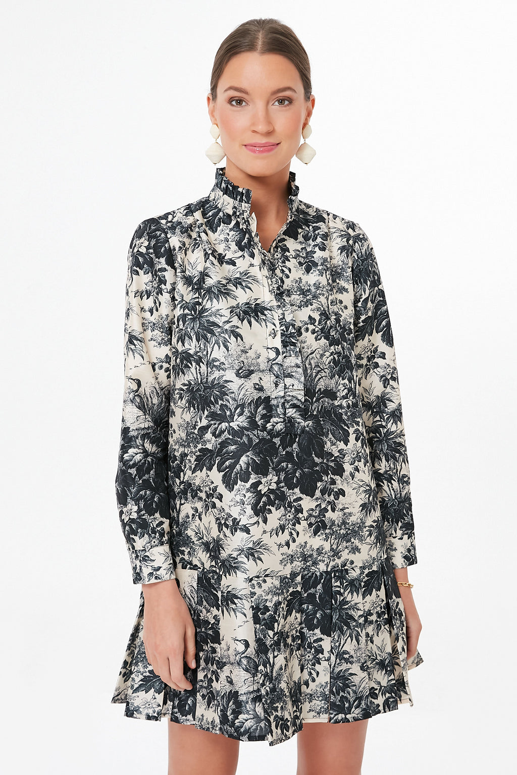 Noir Cypress Toile Tate Dress