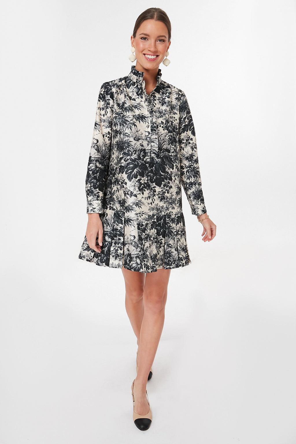 Noir Cypress Toile Tate Dress