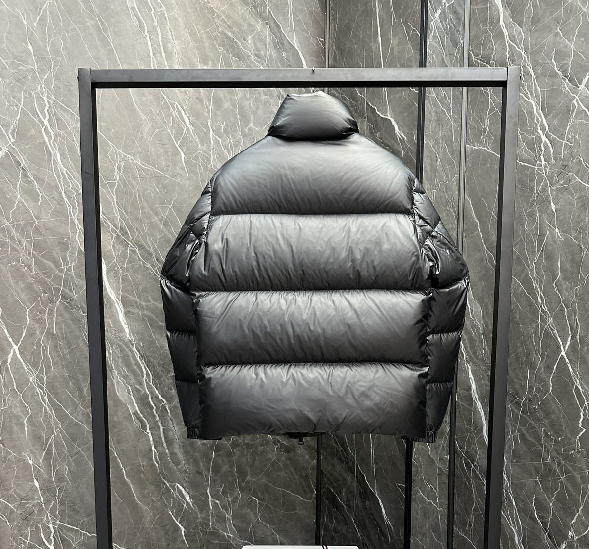 Moncler Pixel Ski Cartoon Patch Puffer Coat — back
