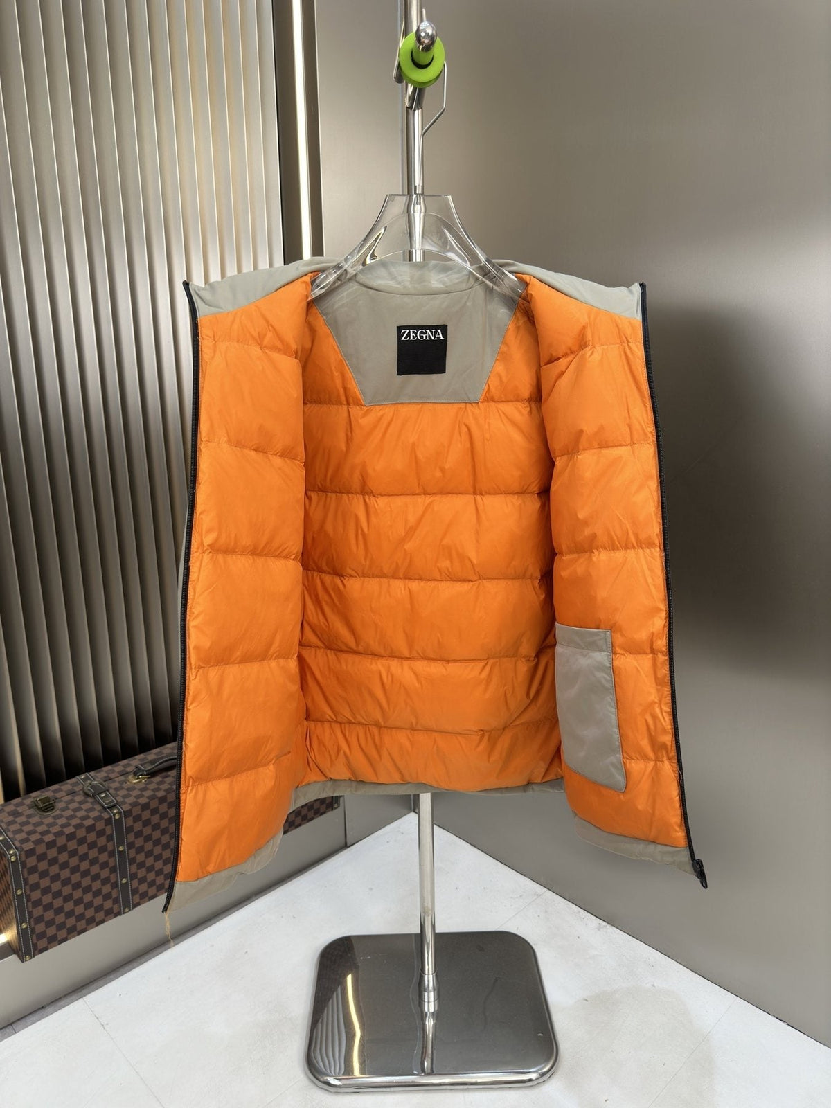 Zegna Reversible Quilted Puffer Coat — detail