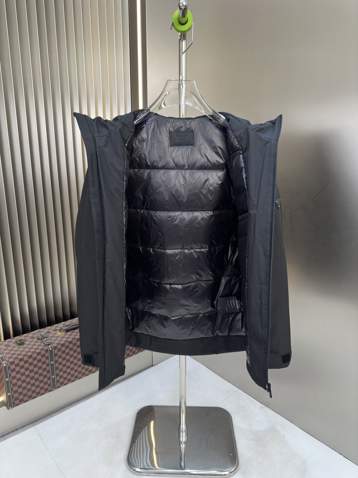 Prada Hooded Puffer Jacket — detail