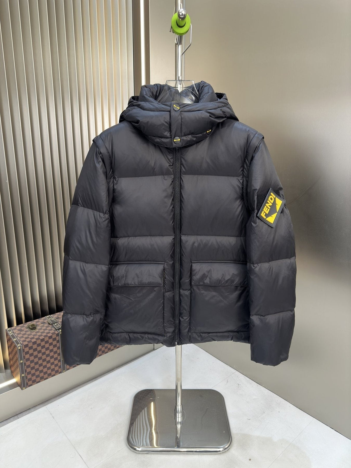 Prada 2-in-1 Hooded Puffer Jacket — front