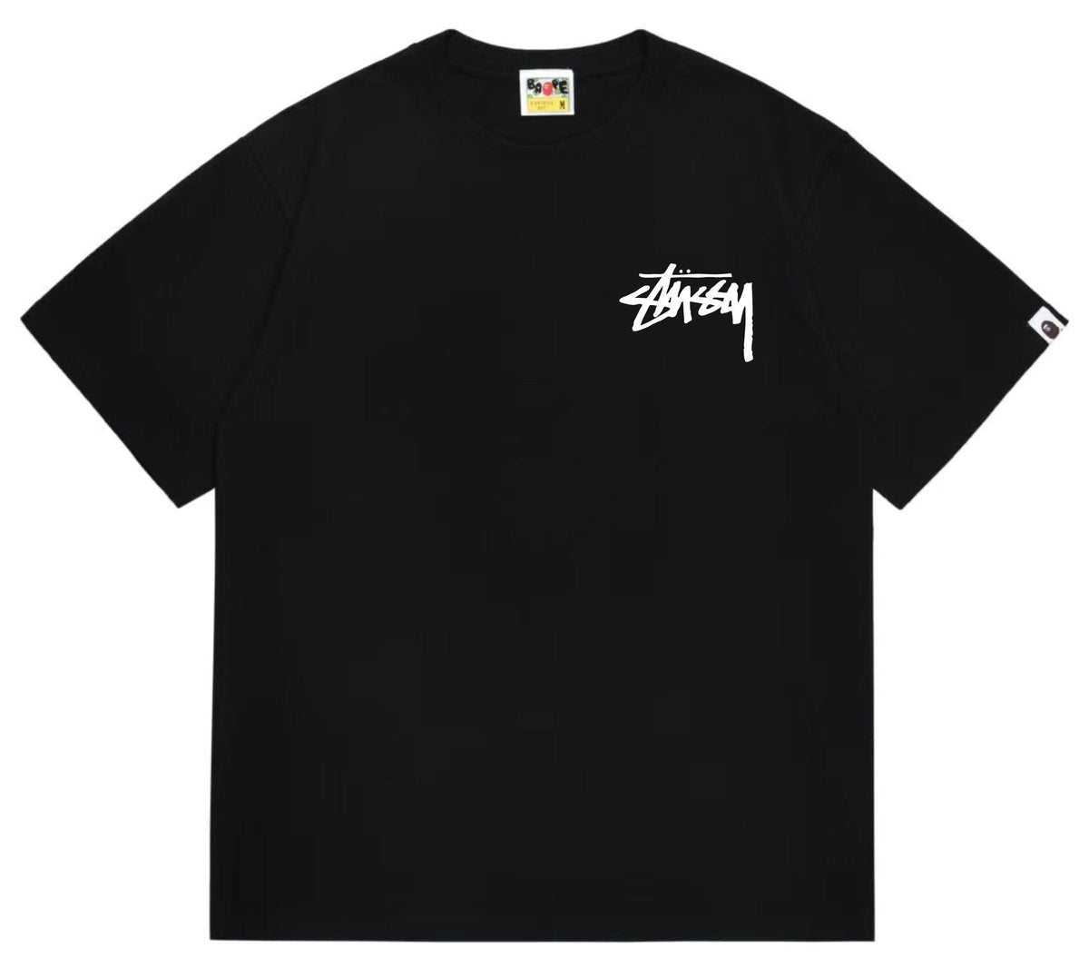 BAPE Stussy-Style Ape Graphic T-Shirt — front