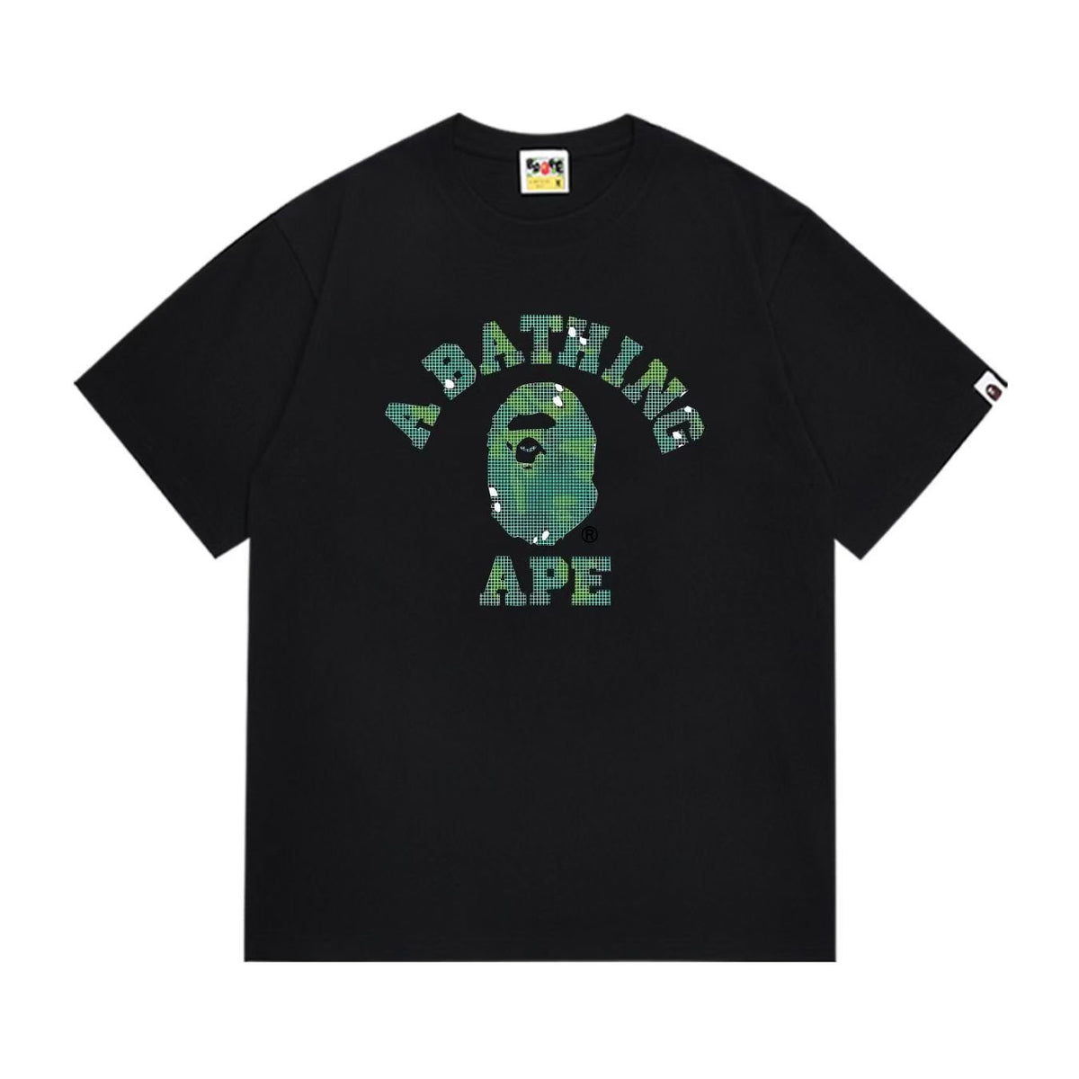 BAPE Green Ape Head Graphic Short-Sleeve T-Shirt — hero