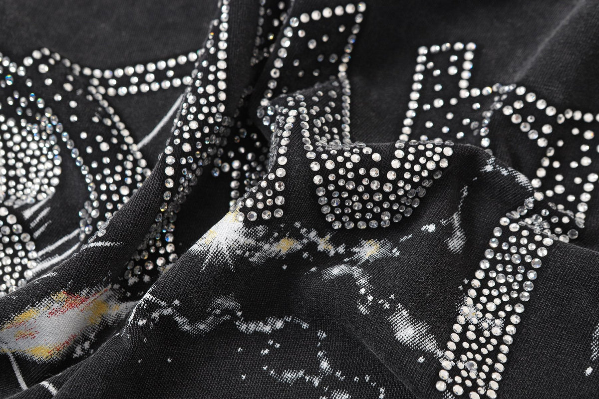 SAINT Washed Black Magician Devil Graphic T-Shirt — detail