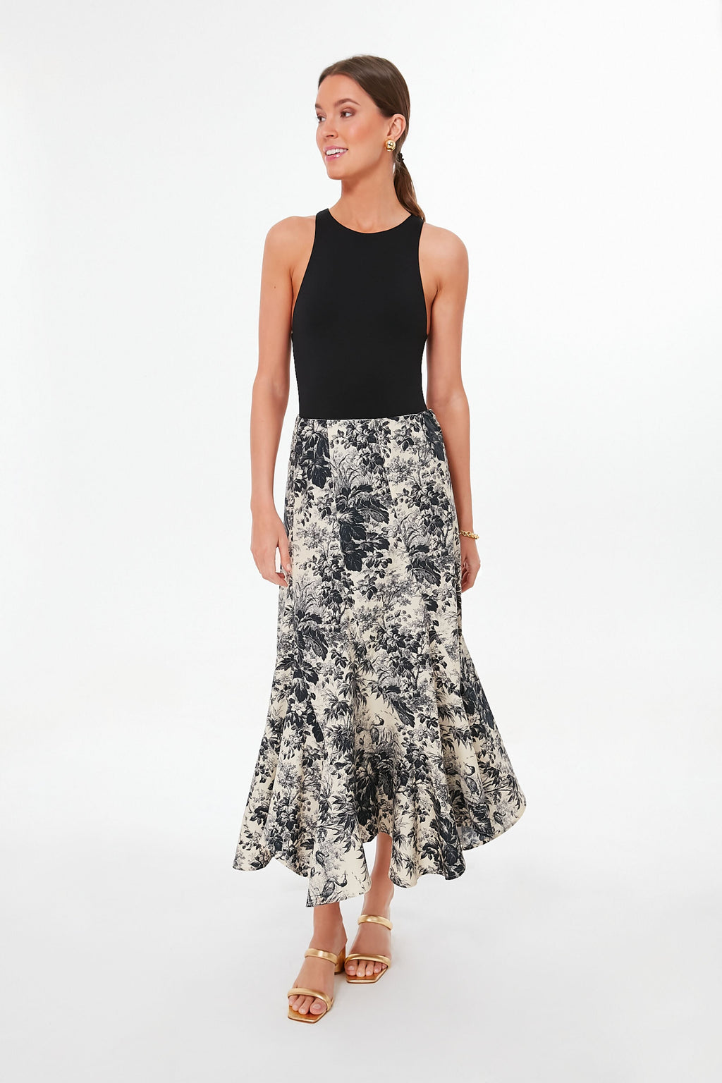 Noir Cypress Toile Mallory Skirt