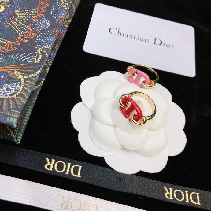 Dior Red Heart 18K Gold Ring