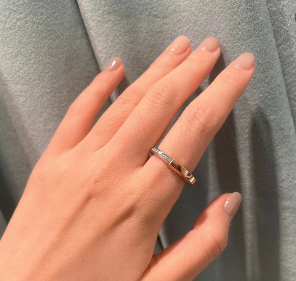 Tiffany Lock Diamonds 18K Yellow Gold Ring