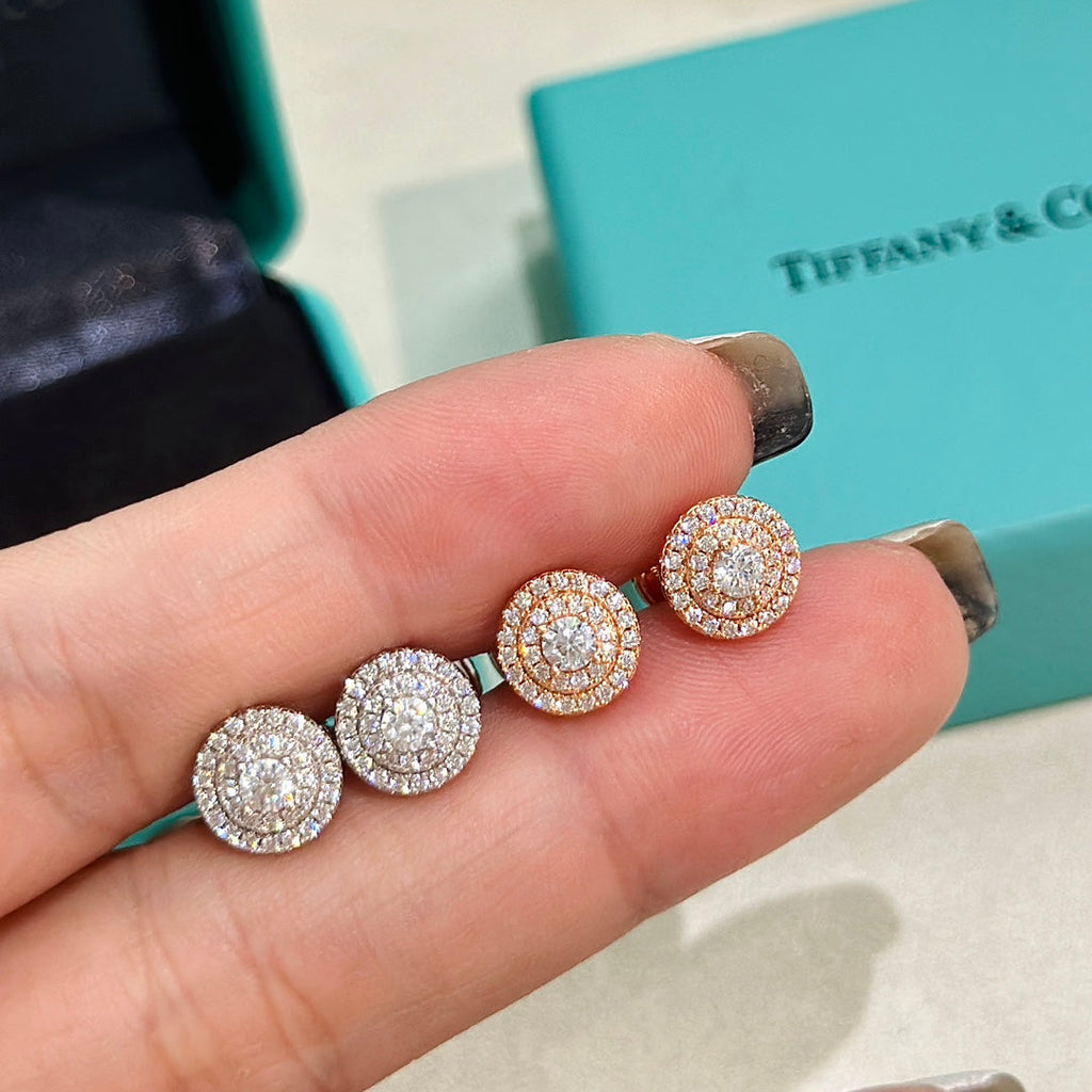 Tiffany Soleste Diamonds 18K White Gold Earrings