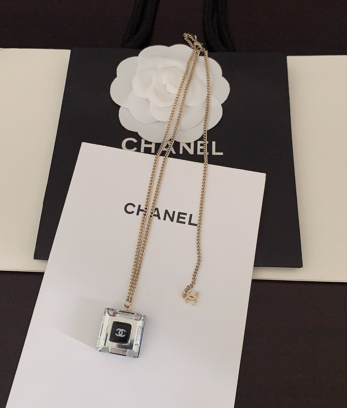 Chanel Crystals 18K Gold Necklace