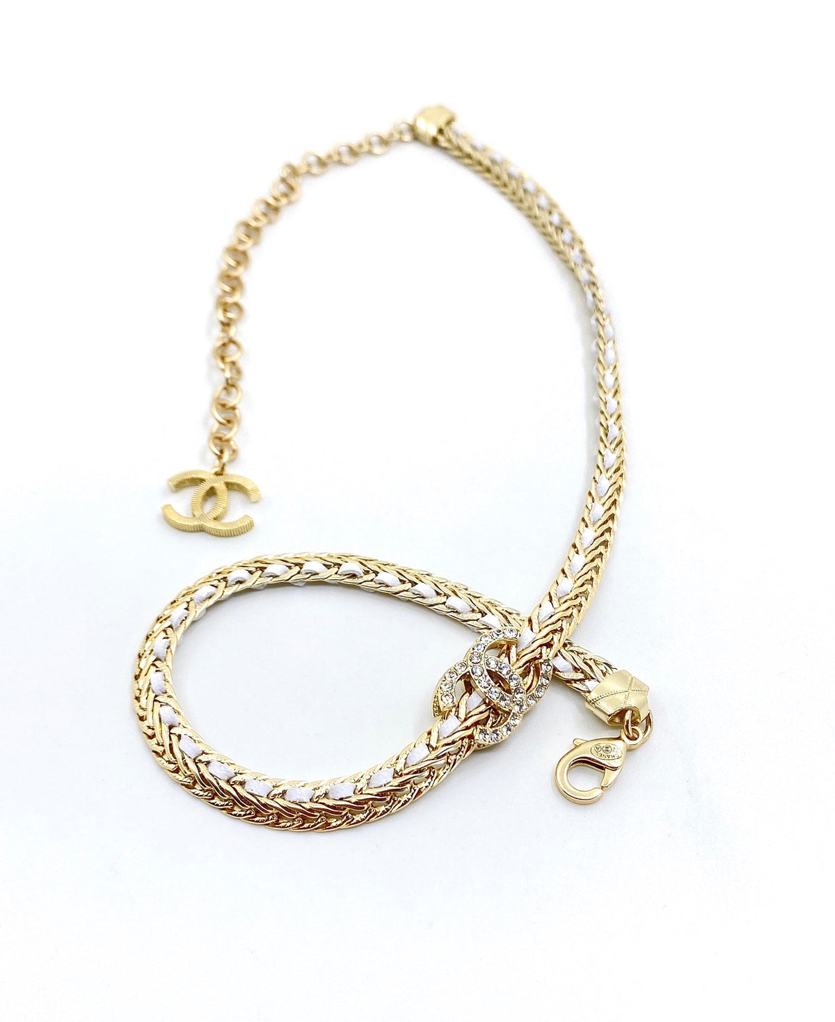 Chanel Diamonds Choker 18K Gold Necklace