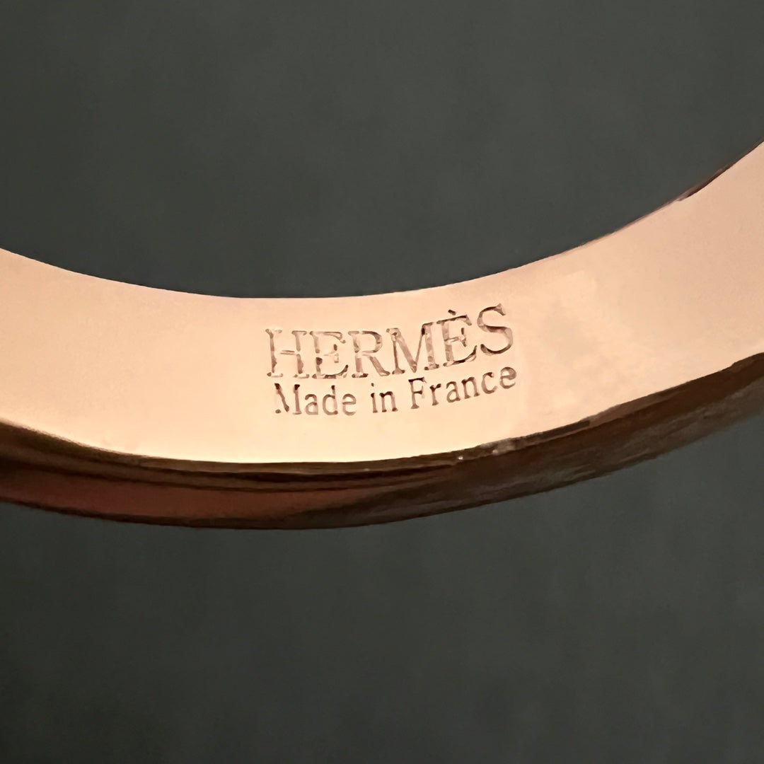 Hermes Kelly Gavroche Diamonds 18K Gold Ring