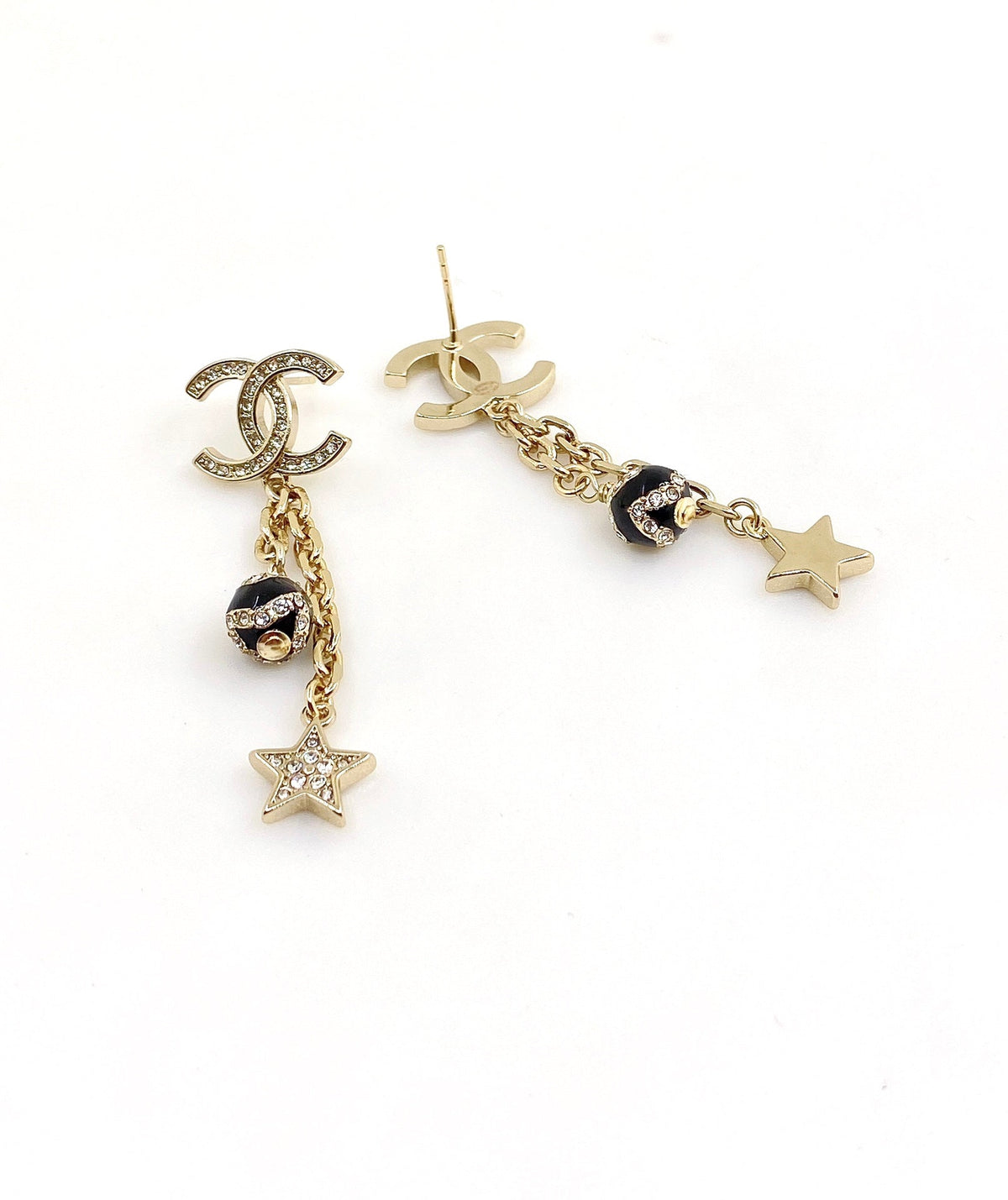 Chanel Star Pearls 18K Gold Earrings