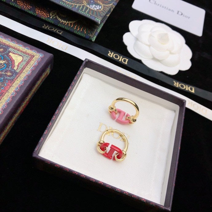 Dior Red Heart 18K Gold Ring