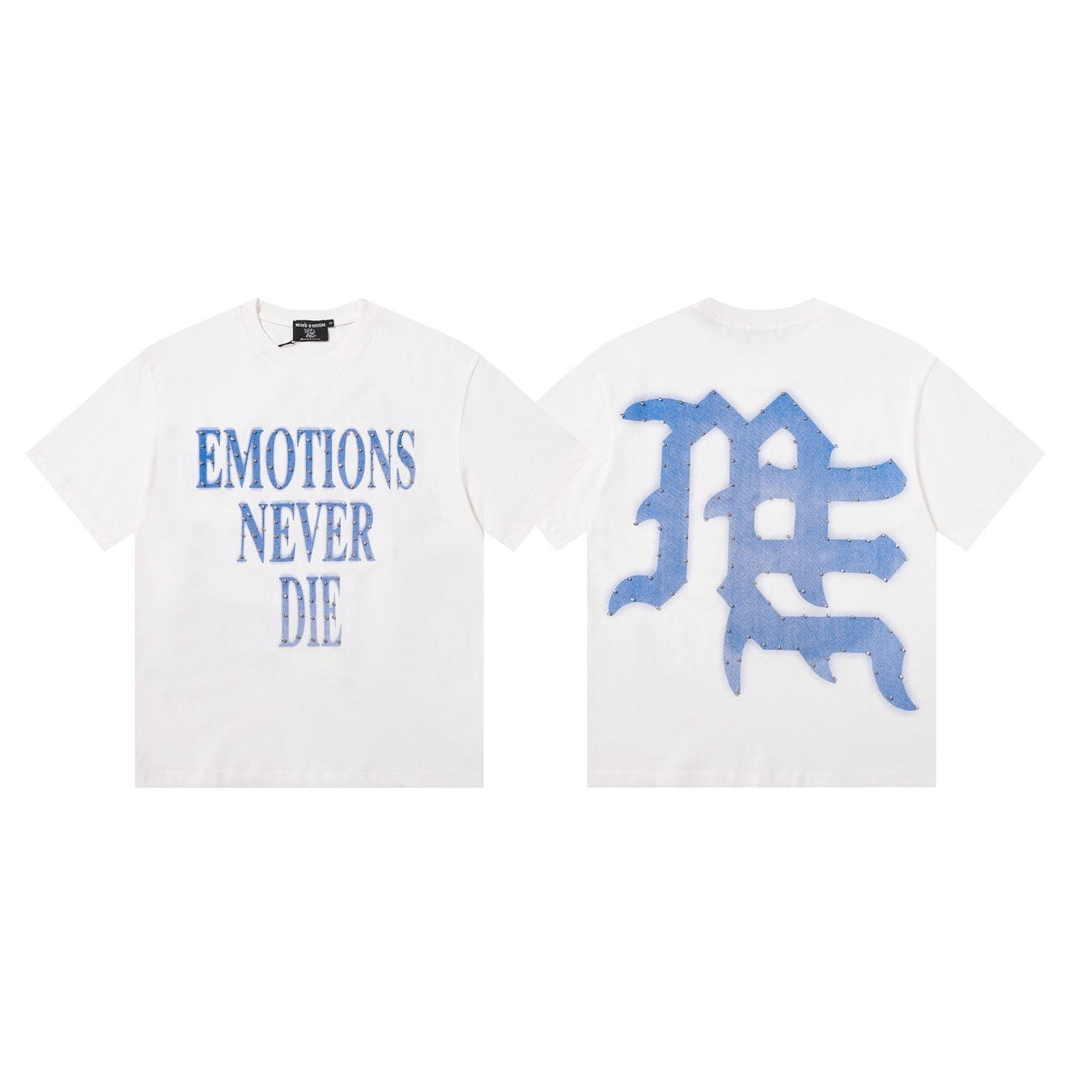 MIXED EMOTION Never Die Monogram Graphic T-Shirt — hero