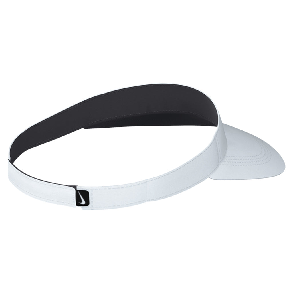 Nike Swoosh Ace Visor in White / Anthracite / Black