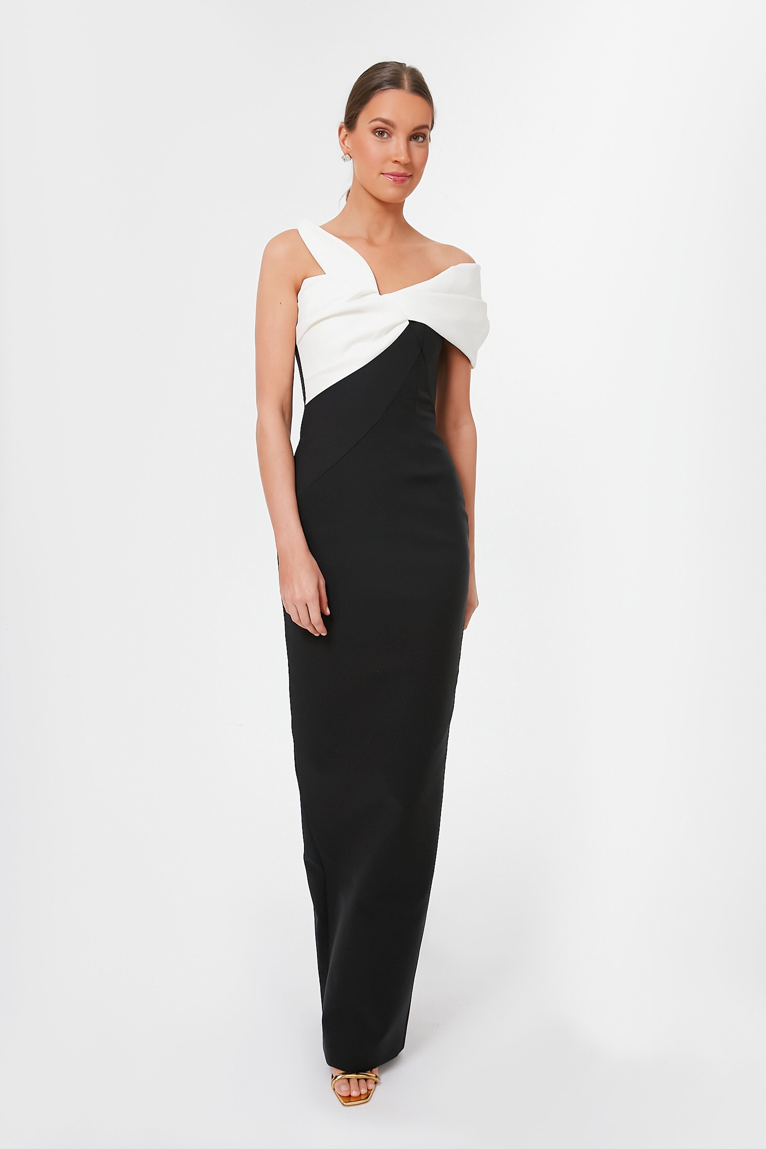 Black and White Matteo Gown