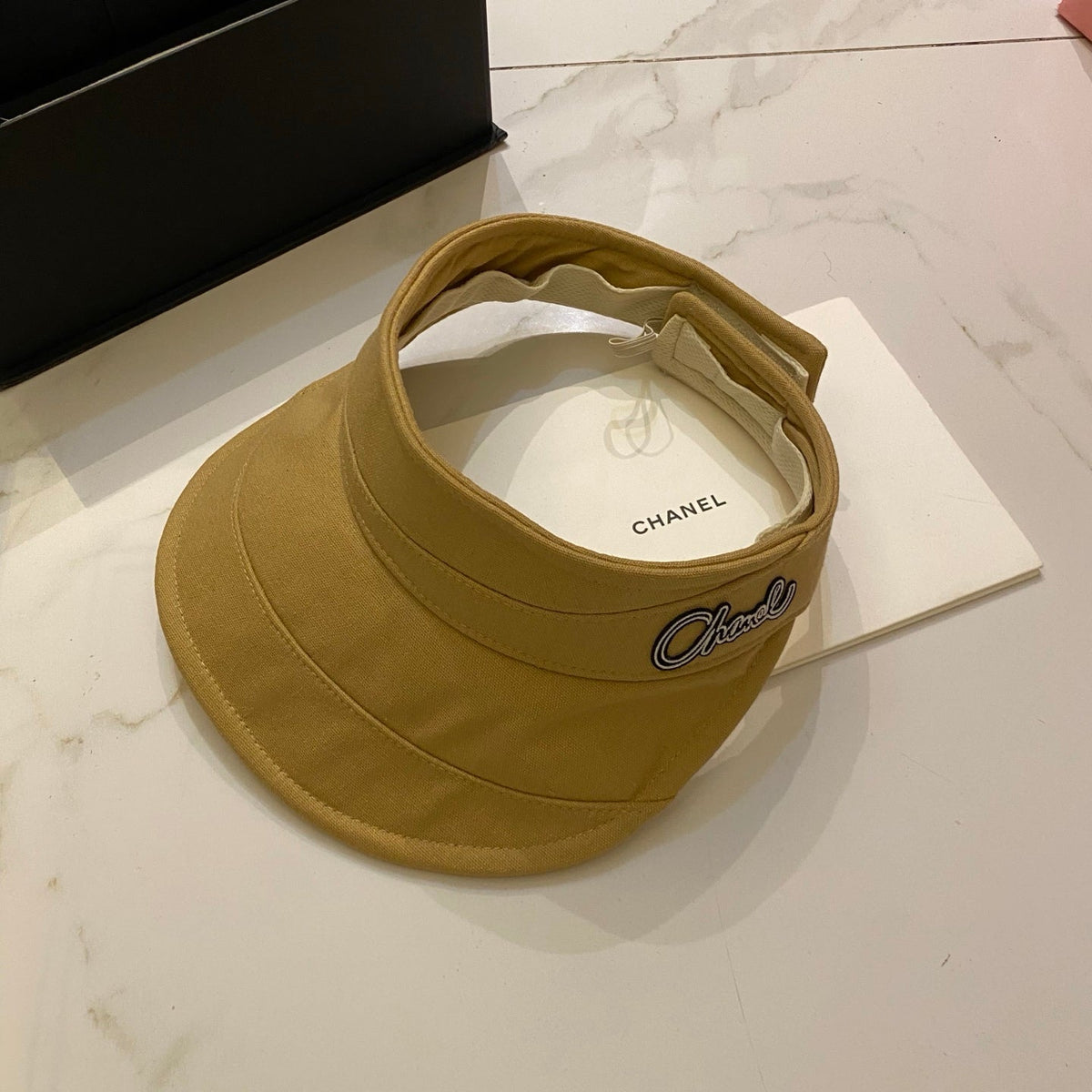 CHANEL Cotton Linen Open-top Hat