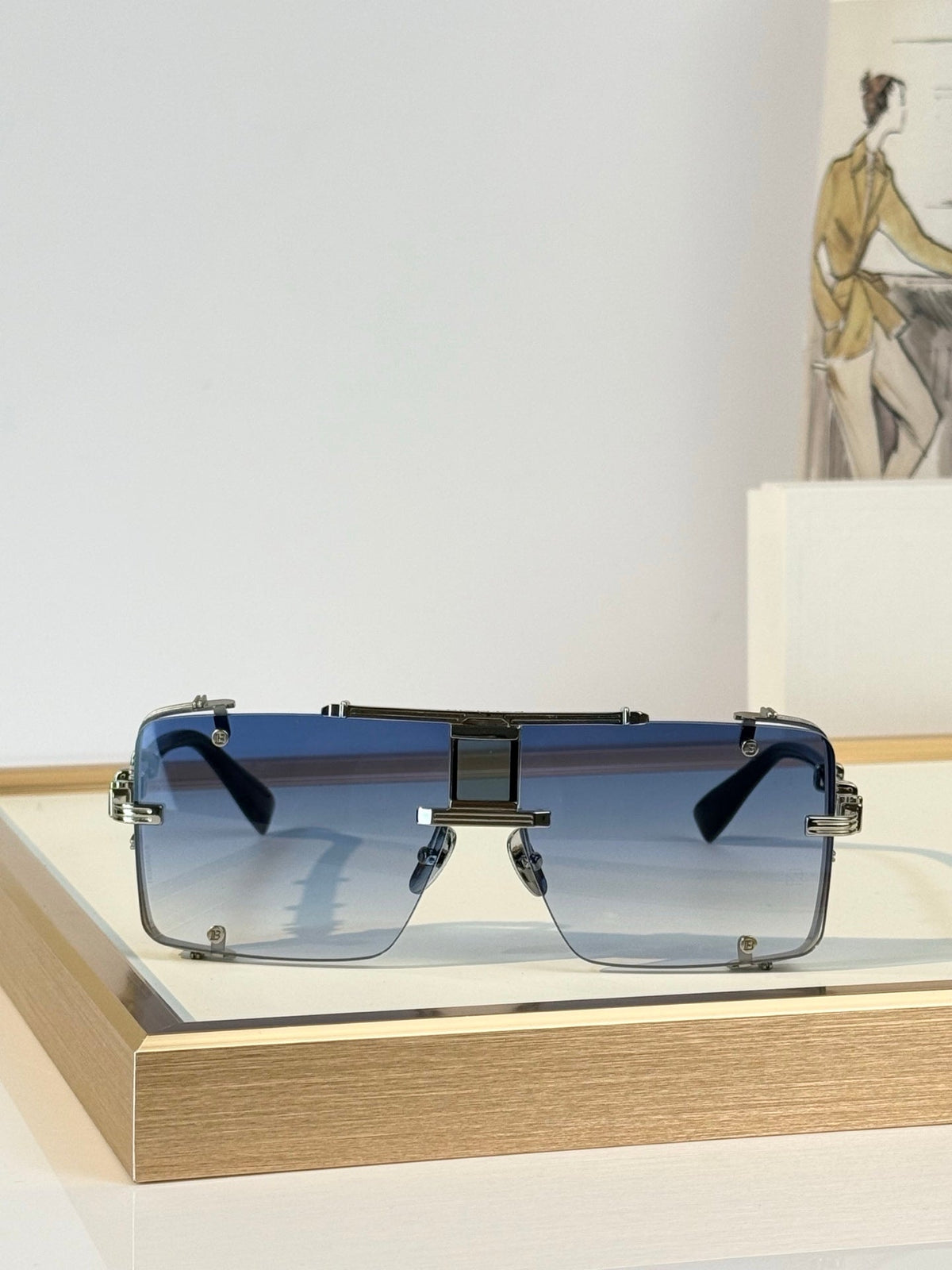 Balmain BPS-271-63//BLK-GLD Sunglasses