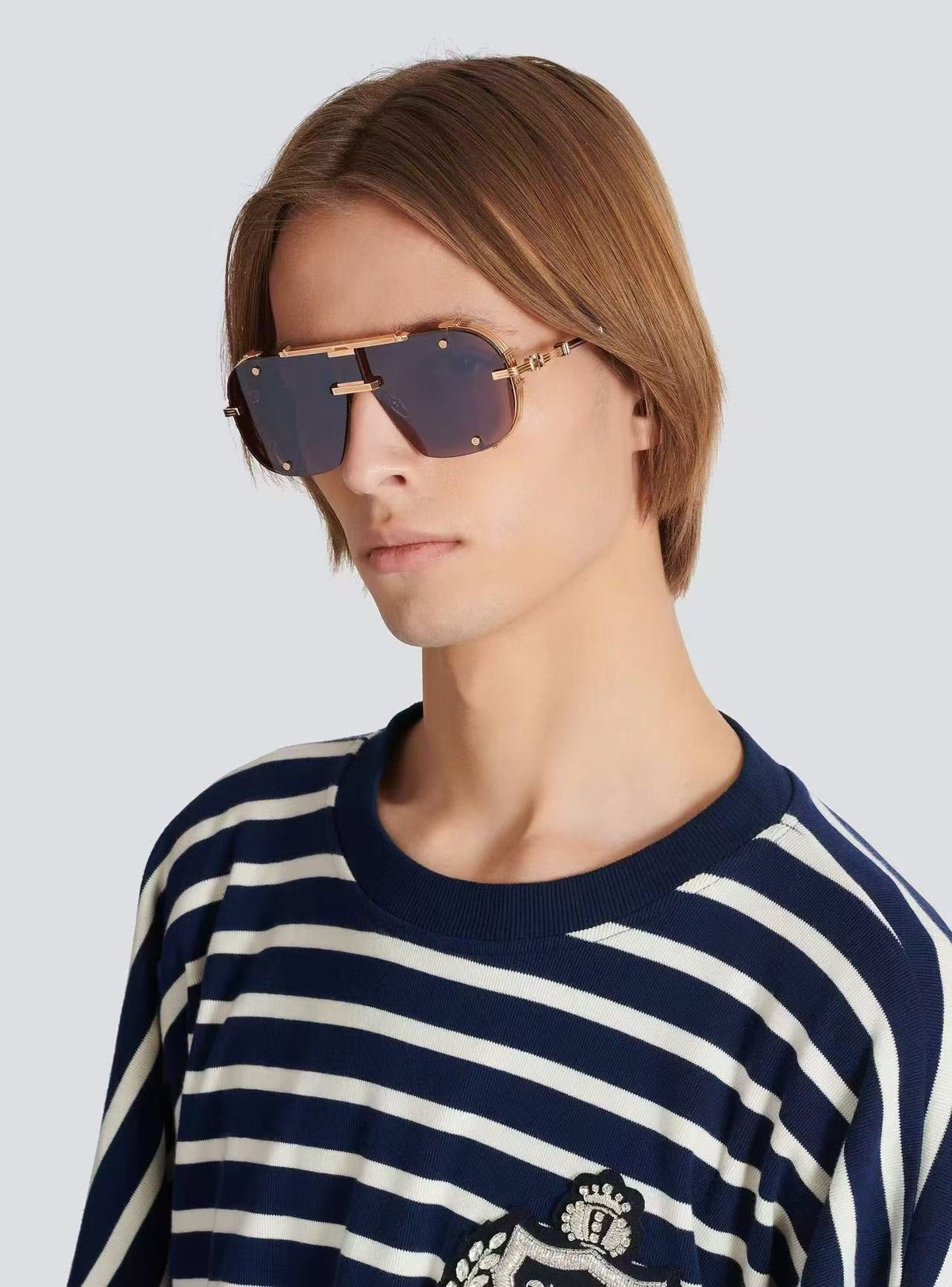 Balmain BPS-271-63//BLK-GLD Sunglasses