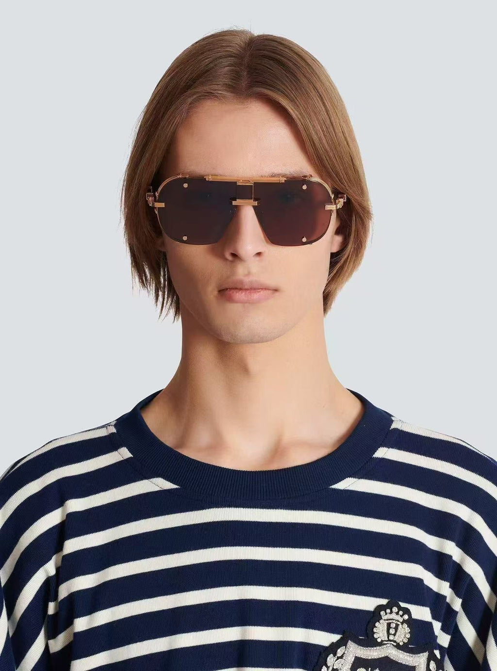 Balmain BPS-271-63//BLK-GLD Sunglasses